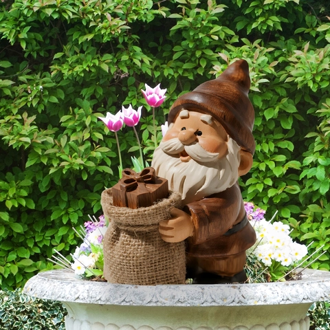 Christmas Gnome Garden Stakes PVC Flat Decorative Ground Signs Outdoor Yard Holiday Decoration Path Lawn Waterproof Decor