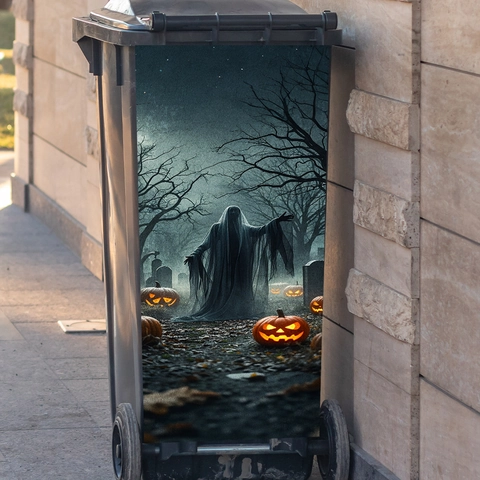 Adesivo Da Parete Halloween Fantasma Zucca Jack-O-Lantern PVC Autoadesivo Impermeabile Decorazione Per Soggiorno Festa