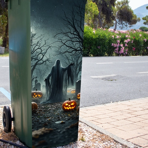 Adesivo Da Parete Halloween Fantasma Zucca Jack-O-Lantern PVC Autoadesivo Impermeabile Decorazione Per Soggiorno Festa