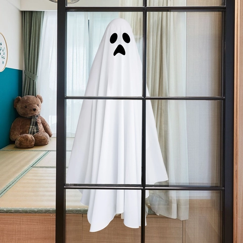 Halloween Geest Vensterstickers PVC Zelfklevende Muurstickers Thuis Feestelijke Sfeer Decoratie Horror Stijl