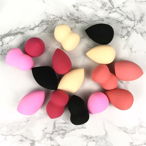 Hydrophiler Latexfreier Make-Up Schwamm Beauty Blender Foundation Applikator Wassertropfen Kürbis Schrägschnitt Weiches Make-Up Tool