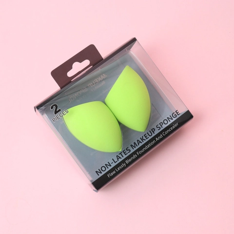 Esponja de Maquillaje Hidrofílica Sin Látex Forma de Lágrima Corte Inclinado Beauty Blender para Mezclar Base y Corrector