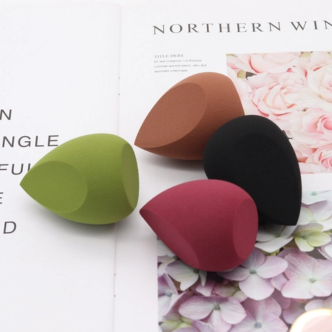 Hydrofiele Niet-Latex Make-up Spons Schuine Snede Waterdruppel Beauty Blender Foundation Poederdons Voor Vrouwen Tools