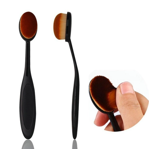 Professional Angled Foundation Concealer Brush Synthetic Fiber Bristles Wood Handle Double Ended Brow Brush Makeup Beauty Tool