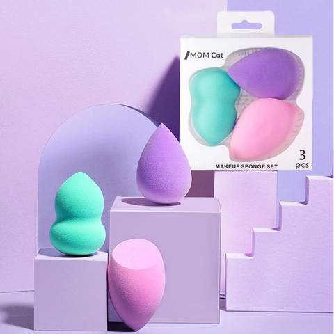 Make-up-Schwämme Nicht-Latex Beauty Blending Tool Wassertropfen Kürbis Und Schräger Schnitt Foundation Applikatoren Nass Trocken