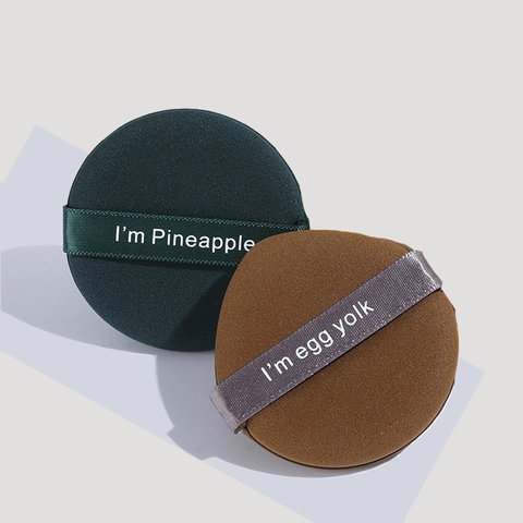 Borla de Maquillaje de Esponja Hidrofílica sin Látex para Base Polvo Uso en Seco y Húmedo Lindo Diseño de Frutas