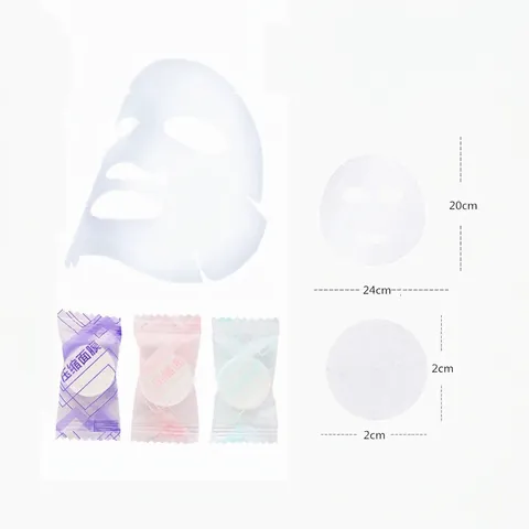 Compressed Facial Mask Sheets Disposable Non-woven Fabric DIY Skincare Tools Independent Candy Packaging Portable Hydrating