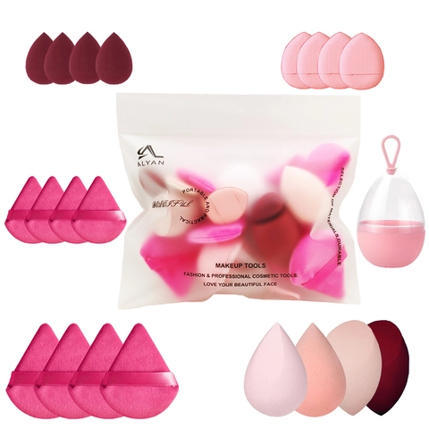 Hydrophilic Polyurethane Makeup Sponge Sponges Collection With Portable Storage Box And Bag Assorted Makeup Puffs Beauty Blenders For Foundation Concealer Face Blending Women Beauty Tools