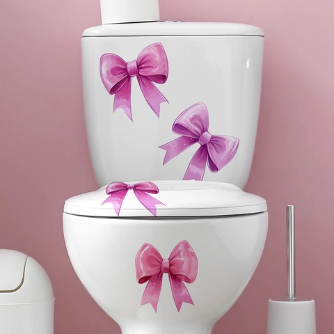 Aquarel Strik Muurstickers Waterdicht PVC Vlinder Lint Decals Voor Badkamer Kinderkamer Slaapkamer Woonkamer Huis Decoratie