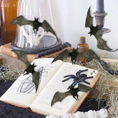 Halloween 3D Bat Wall Stickers PVC Waterproof Realistic Bat Decals For Party Window Door Home Room Gothic Indoor DIY Decoration