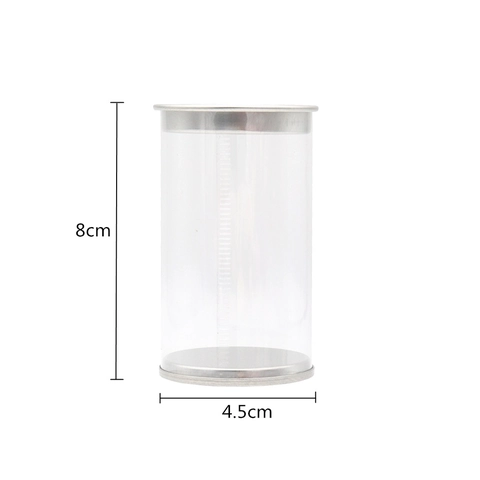 Boîte de Rangement Ronde Transparente en PET pour Emballage d'Éponges Beauté Cylindre Transparent Portable Avec Couvercle