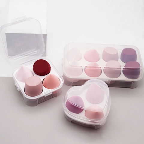 Non-Latex Hydrophilic Polyurethane Makeup Sponges With Storage Case And Metal Drying Rack For Foundation Blending Application