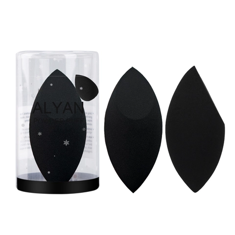 Professional Black Makeup Sponge Set Hydrophilic Polyurethane Beauty Blender For Foundation Liquid Cream Dry Wet Use Multiple Shapes With Storage Case For Women Daily Beauty Tools