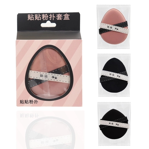 Hydrophilic Non-Latex Makeup Puff Set Teardrop Shape Dual-Sided Cushion Powder Puff Dry Wet Dual Use Sponge For Foundation