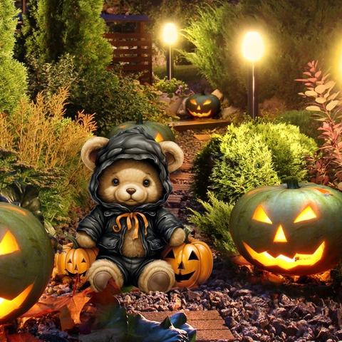 Decorazione Pali Da Giardino Halloween Zucca Scheletro Gnomo Fantasma Arte Da Cortile Esterna In Plastica PVC