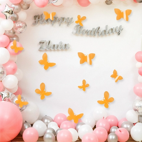 3D Butterfly Wall Stickers Hollow Glitter Decorative Home Party Wedding Background Decor PVC Luminous Novelty Art