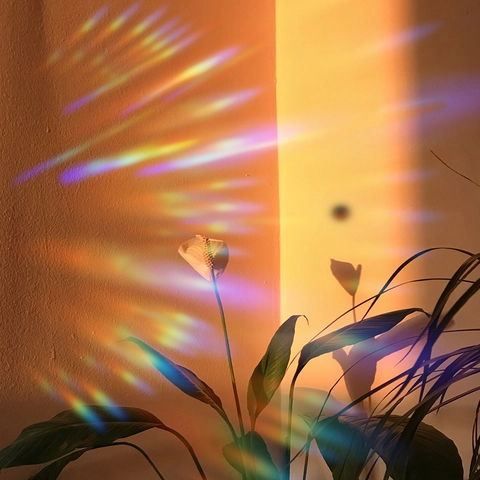 Rainbow Window Film 3D Fish Scale Pattern Static Cling Glass Sticker Holographic Prism UV Protection Privacy Home Decor