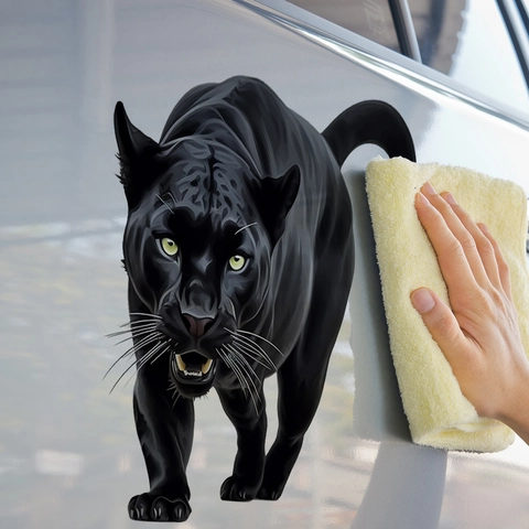 Black Panther Car Sticker 3D Realistic Leopard Wall Decal PVC Waterproof Self Adhesive Home Window Decoration