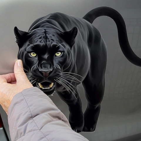 Black Panther Car Sticker 3D Realistic Leopard Wall Decal PVC Waterproof Self Adhesive Home Window Decoration