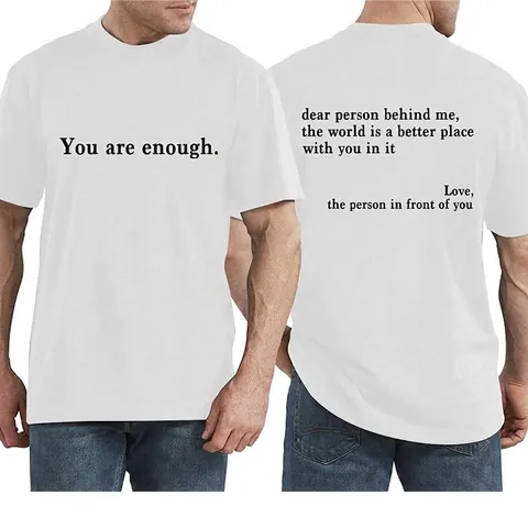 T-Shirt Da Uomo In Misto Cotone Casual A Maniche Corte Girocollo Stampa Slogan Vestibilità Comoda Top
