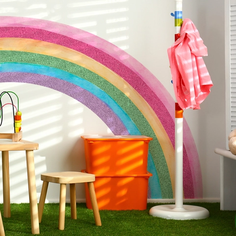 Large Rainbow Wall Sticker PVC Self Adhesive Nordic Colorful Decal For Girls Bedroom Kids Nursery Living Room Decor