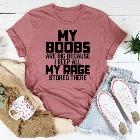 Maglietta da Donna Divertente Slogan Misto Cotone Girocollo Manica Corta Vestibilità Larga Casual Tee Top con Stampa Lettere