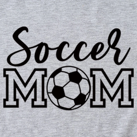 Soccer Mom Printed Cotton Blend T-Shirt Women Casual Short Sleeve Round Neck Loose Fit Sporty Graphic Fashion Tee Top