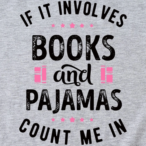 T-Shirt Da Donna In Misto Cotone A Maniche Corte Girocollo Con Stampa Slogan Libri E Pigiami Top Casual Larghi