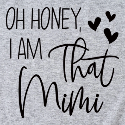 Oh Honey I Am That Mimi Donna T-Shirt Misto Cotone Casual Maniche Corte Girocollo Grafica Stampa Lettera Top