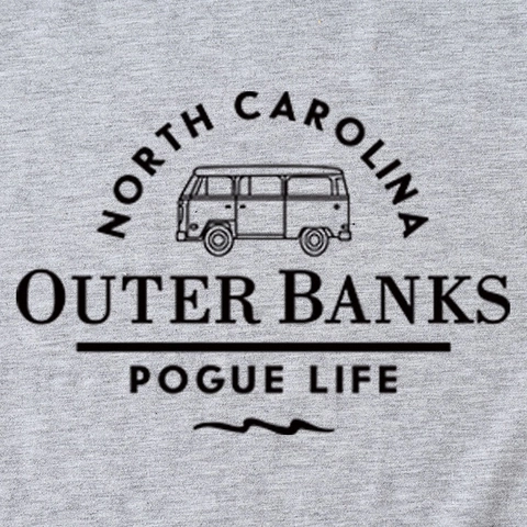 Women North Carolina Outer Banks Pogue Life Printed T-Shirt Casual Cotton Blend Round Neck Short Sleeve Summer Plus Size Tops