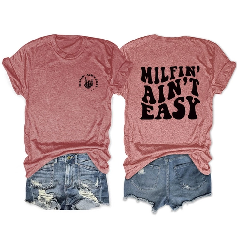 T-Shirt Da Donna A Maniche Corte In Misto Cotone Con Stampa Grafica Mano Di Scheletro Girocollo Tops