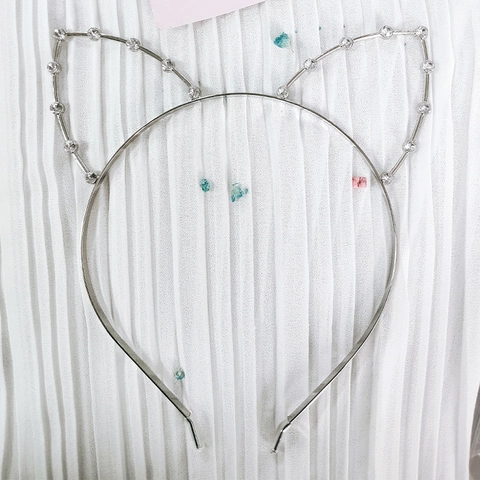 Diadema Festiva Con Strass Astas de Ciervo y Orejas de Gato Aleación de Zinc Reno para Mujeres Niñas Fiesta Navidad Actuación