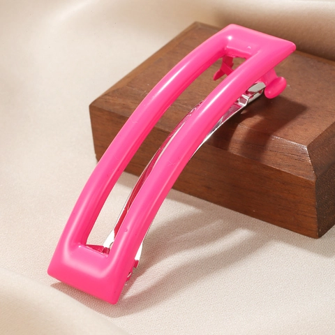 Pinza para el Cabello de Resorte Geométrica de Acetato de Moda para Mujer Accesorios para el Cabello con Clip Lateral Rectangular Ovalado Colorido
