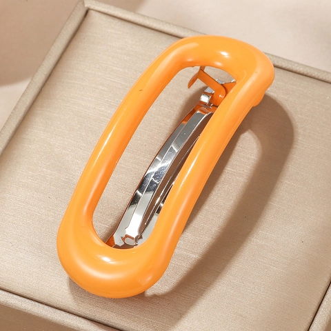 Pinza para el Cabello de Resorte Geométrica de Acetato de Moda para Mujer Accesorios para el Cabello con Clip Lateral Rectangular Ovalado Colorido
