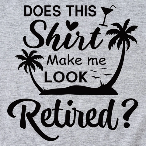 T-Shirt Décontracté en Mélange de Coton pour Femmes Col Rond Manches Courtes Imprimé Tropical Slogan Retired Été Top Large