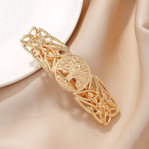 Vintage Lebensbaum Haarkamm Und Haarspange Legierung Keltischer Knoten Hohl Ethnischen Stil Haarschmuck Für Frauen