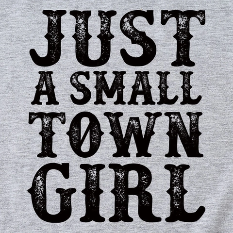 T-Shirt Donna Misto Cotone Girocollo Maniche Corte Stampa Lettere Just A Small Town Girl Vintage Casual Top Estivo