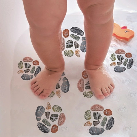 Rutschfeste Badewannenaufkleber Mit Kieselsteinmuster Wasserdichte PVC Bad Bodenaufkleber Für Dusche Und Wanne Sicherheit