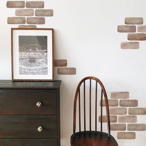 Retro Brick Pattern PVC Wall Stickers Watercolor Texture Self Adhesive Tiles For Living Room Bedroom Home Decor