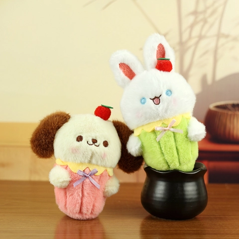 Süßer Cupcake Plüsch Schlüsselanhänger Tier Schwein Hase Bär Hund Stofftier Weiche Puppe Tasche Anhänger Schlüsselring Geschenk Für Kinder Damen