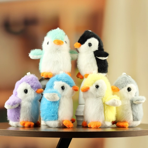 Schattige Pinguïn Pluche Sleutelhanger Zacht Knuffeldier Tas Hanger Japanse Stijl Mini Pop Student Cadeau Voor Rugzak