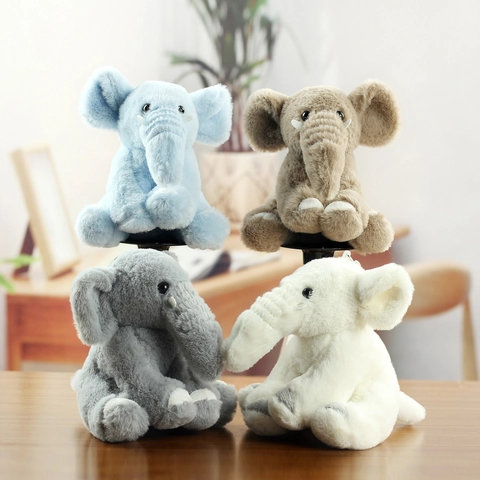 Cute Elephant Plush Keychain Pendant Soft Stuffed Animal Toy Doll For Bag Decor Keyring Gift For Kids Friends