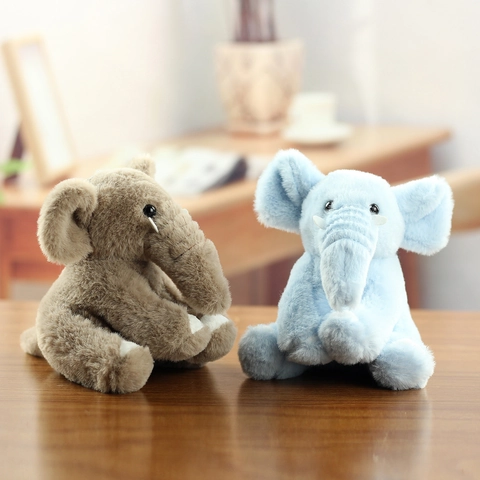 Cute Elephant Plush Keychain Pendant Soft Stuffed Animal Toy Doll For Bag Decor Keyring Gift For Kids Friends