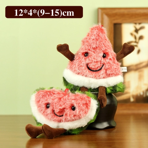 Cartoon Frucht Plüsch Schlüsselanhänger Niedliche Ausgestopfte Apfel Birne Wassermelone Banane Spielzeug Für Tasche Anhänger Geschenk