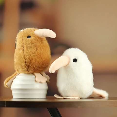 Cute Plush Bird Keychain Kiwi Bird Sparrow Stuffed Animal Bag Charm For Backpack Soft Mini Bird Plushie Ornament Home Decor Gift