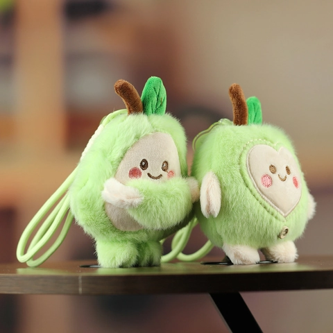 Simpatico Portachiavi in Peluche di Avocado per Borse Giocattolo di Peluche di Frutta Morbida Ciondolo Chiave Regalo di Decorazione