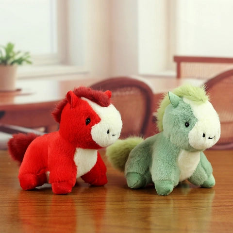 Süßer Weicher Plüsch Pferd Schlüsselanhänger Anhänger Tier Maskottchen Puppe Taschenschmuck Für Kinder Damen Schmuck Geschenk