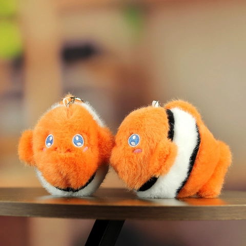 Süßer Clownfisch Plüsch Schlüsselanhänger Weiches Stofftier Meerestier Fisch Taschenanhänger Kleines Plüschtier Für Rucksack