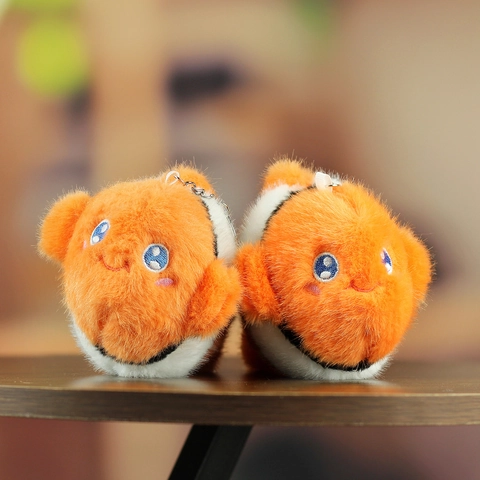 Süßer Clownfisch Plüsch Schlüsselanhänger Weiches Stofftier Meerestier Fisch Taschenanhänger Kleines Plüschtier Für Rucksack