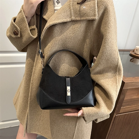 Vintage Leopard Print Rose Floral Faux Suede Patchwork Crossbody Bag For Women Fashion Hobo Handbag With Metal Lock